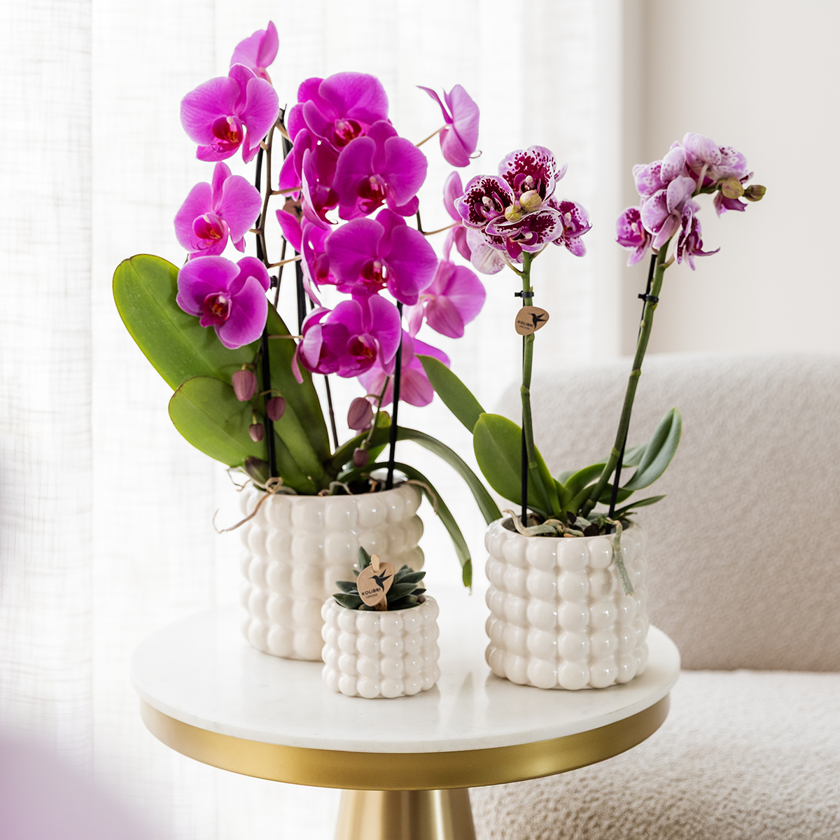 Kolibri Home | Poppy Ziertopf - White - Ø12cm 