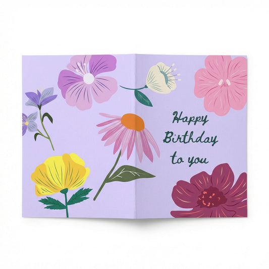 Grußkarte "Happy Birthday" - A6 Klappkarte - Mit persönlicher Nachricht 