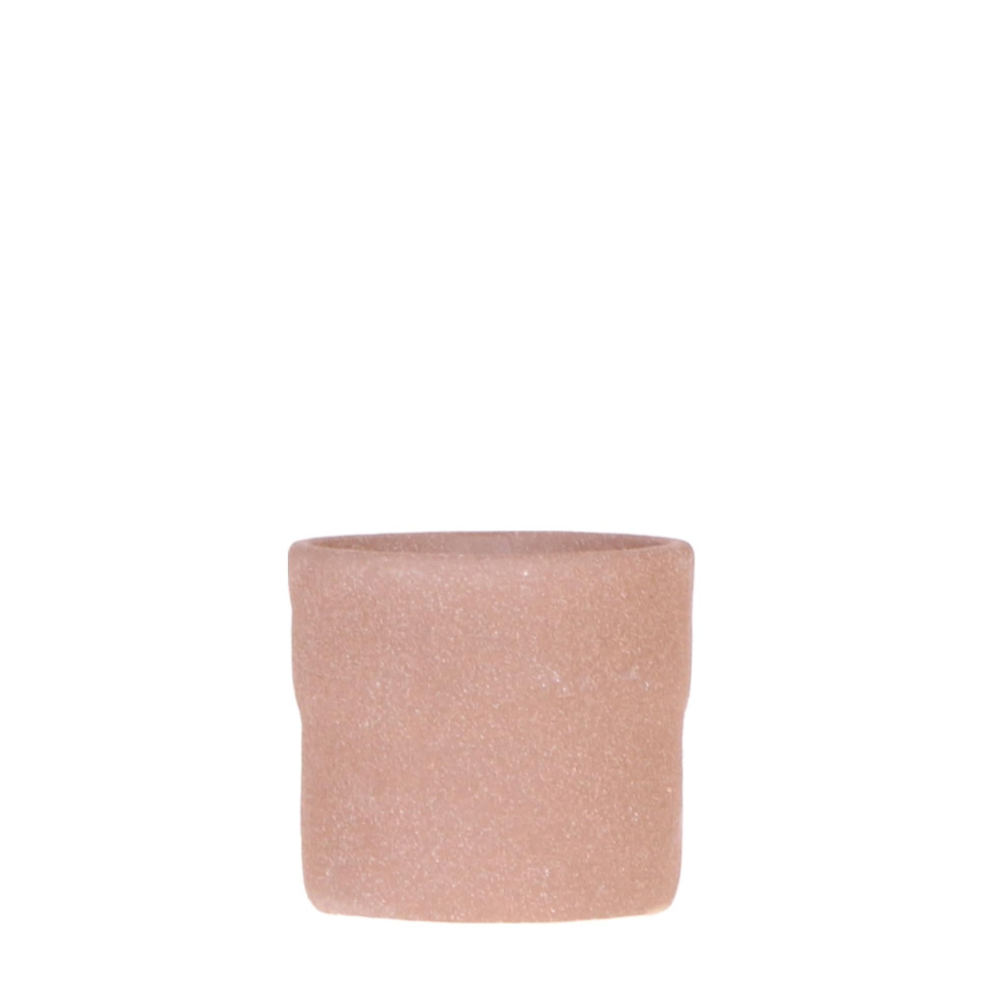 Rustic Zierpflanztopf Sand – Ø6 cm – Minimalistischer Übertopf mit weichen, organischen Formen – Perfekt für Slow Living & natürliche Wohnatmosphäre 