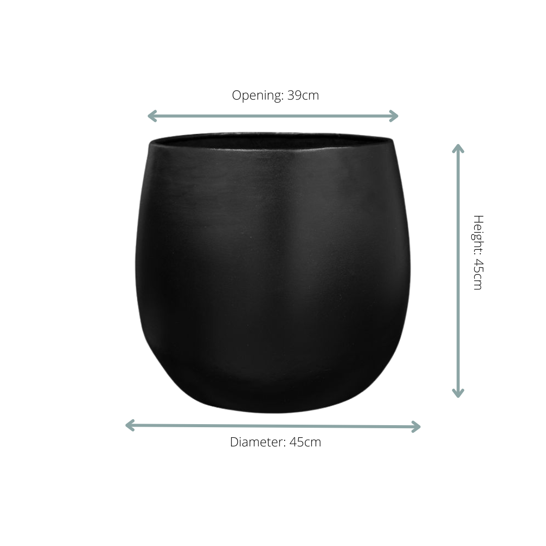 Pot Stijn zwart - D45 x H45 