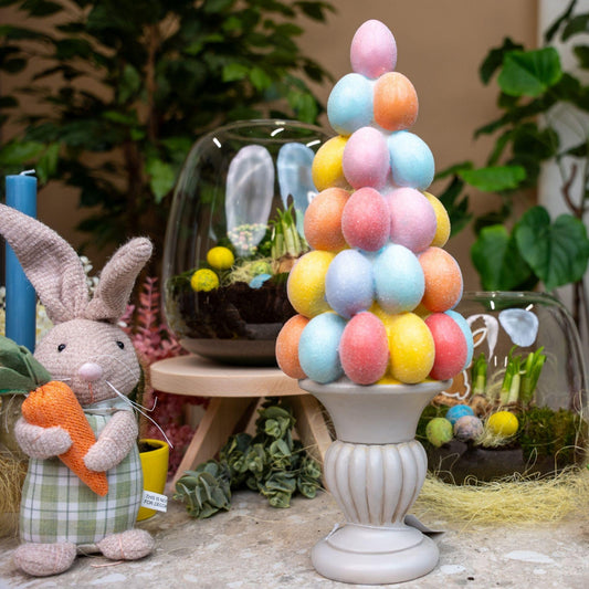 Osterei Baum Dekoration - Glitzer Pastell Eier - ↑ 40 cm 