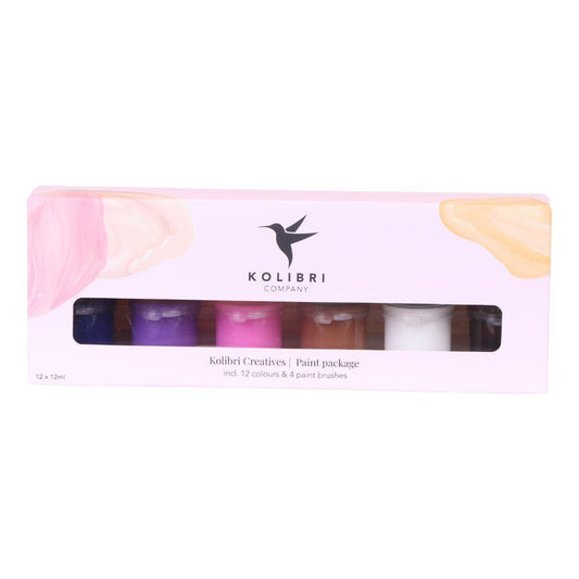 Kolibri Creatives | Malset zum Bemalen von 8 Blumentöpfen + Sukkulenten | Für mindestens 4 Personen | Kreativer Visionär 