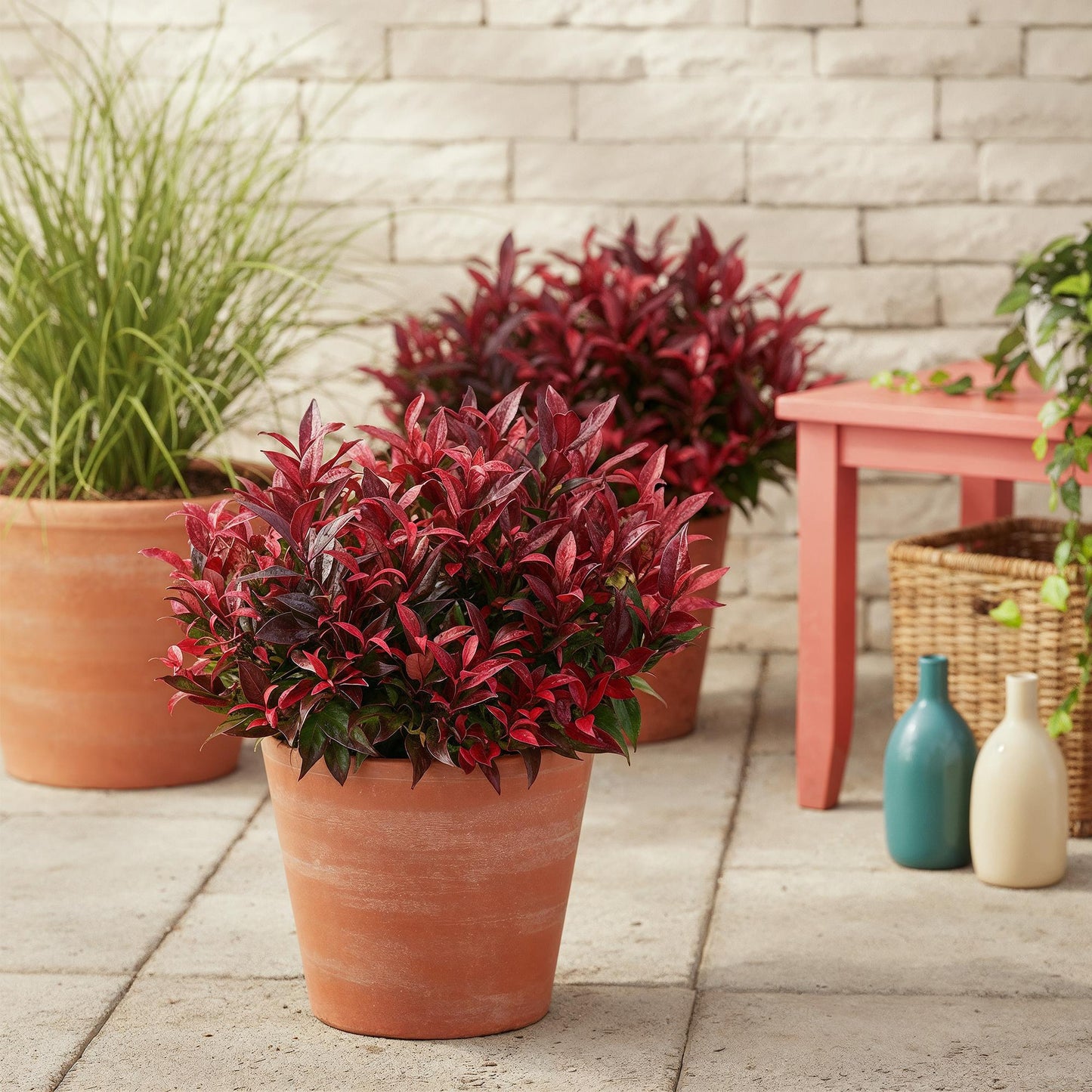 GreenboutiQ - Gartenpflanze - Leucothoe Zeblid - Rot - 2 Pflanzen - Immergrün - Wenig Pflege - Topf 17cm Höhe 45cm 