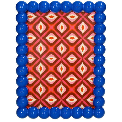 Bilderrahmen Perlen Polyresin – Blau – Eleganter Fotorahmen für Fotos 3x18cm – Stilvolle Deko 