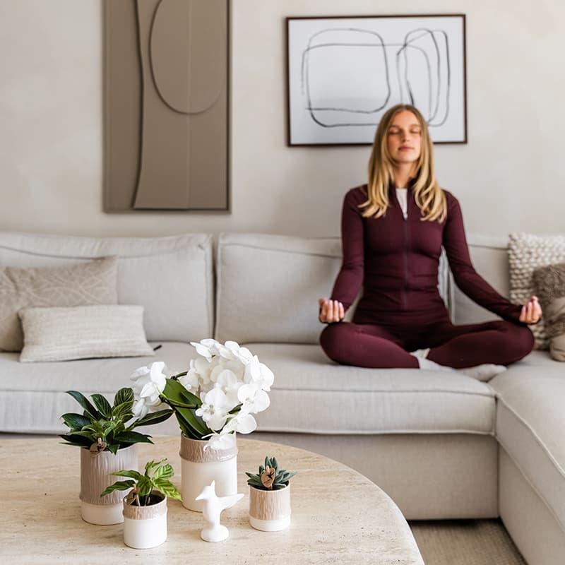 Kolibri Home | Bamboo Übertopf - Sand - Ø9cm 