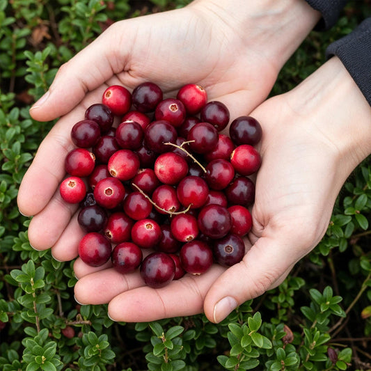 Green boutiQ - Fruit Plant - Vaccinium mac. Early Black - Cranberry - Winter Hardy - Blueberry - 2 Plants - Pot 15cm - Height 50cm 