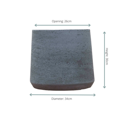 Pot Aniek antraciet - D34 x H30 