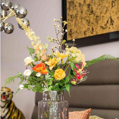 Kunstblumenstrauß - Amber Peach Deluxe - Real Touch - 12 Stiele - ↑ 105 cm 