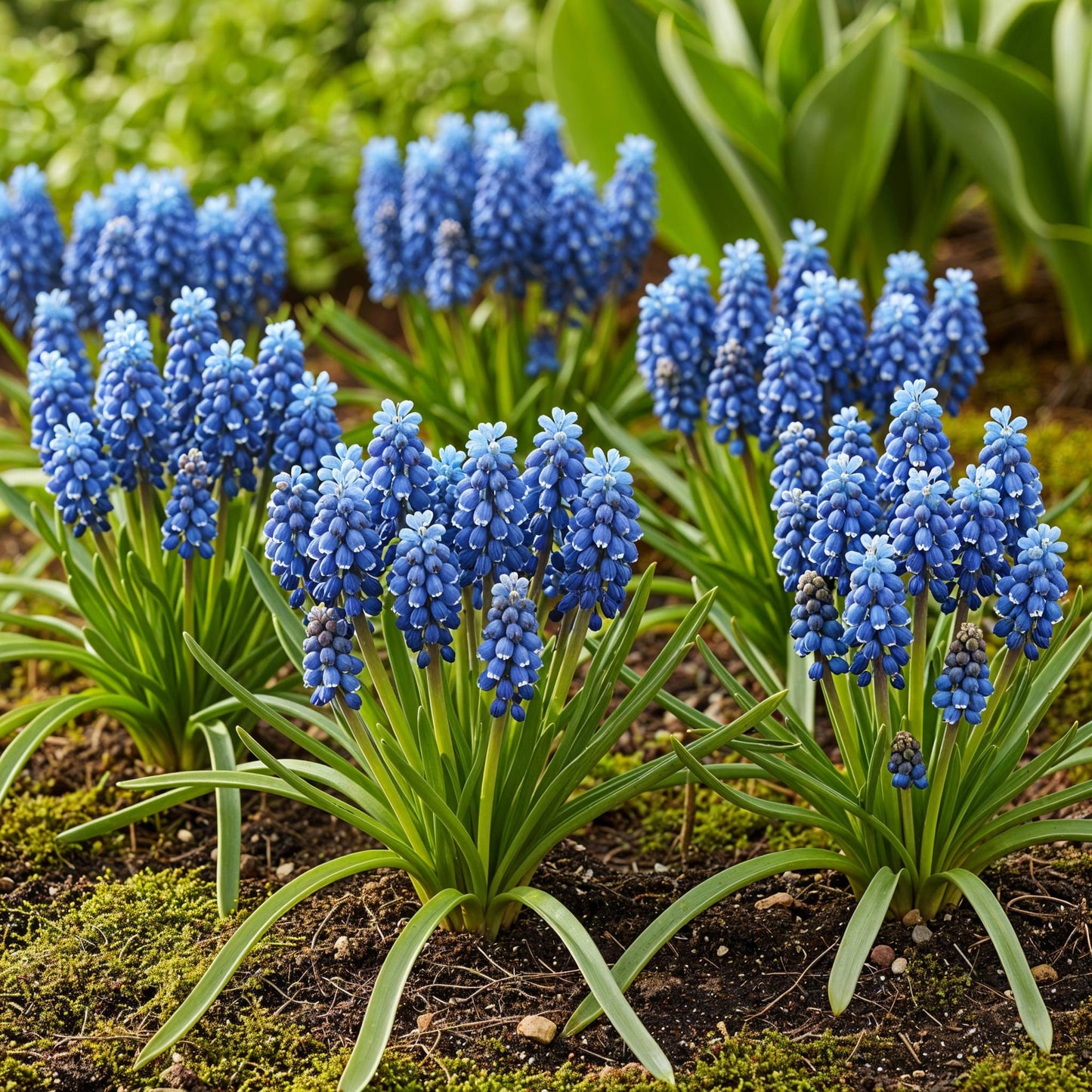 GreenboutiQ - Blumenzwiebeln - Muscari Armeniacum - Farbe Blau - 50 Stück - Zwiebelgröße 8/9 - XXL Pack 