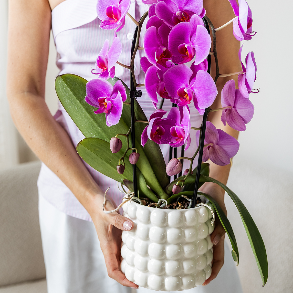 Kolibri Home | Poppy Ziertopf - White - Ø12cm 