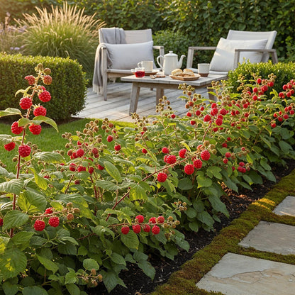 Japanische Weinbeere Rubus phoenicolasius winterhart 3 Pflanzen Ø9cm Höhe30cm – Rote Beeren – Exotische Obstpflanze für Garten & Balkon 