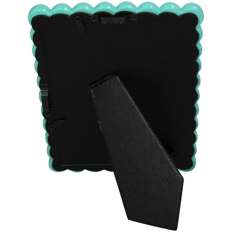 Fotorahmen – Polyresin – Türkis – 13x18cm – Moderner Bilderrahmen in frischem Design – Für Fotos, Portraits & Erinnerungen – Dekorative Tisch- & Regalaufstellung 
