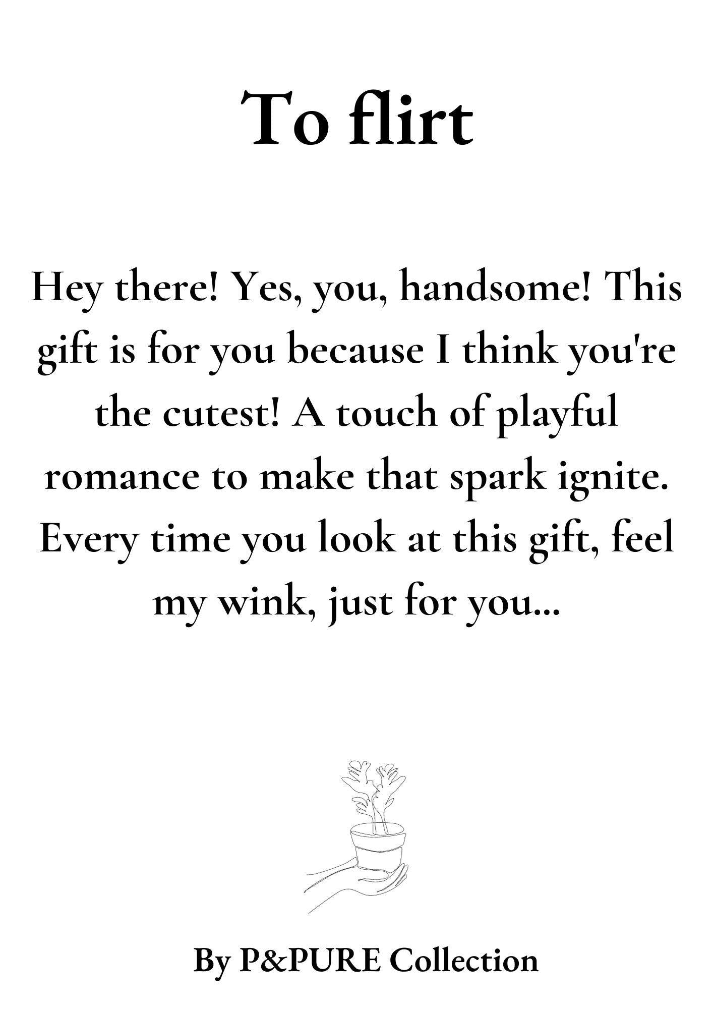 Rosa Light Pink Gift "To Flirt" WITH GREETING CARD! - Ø12cm - ↕30cm 