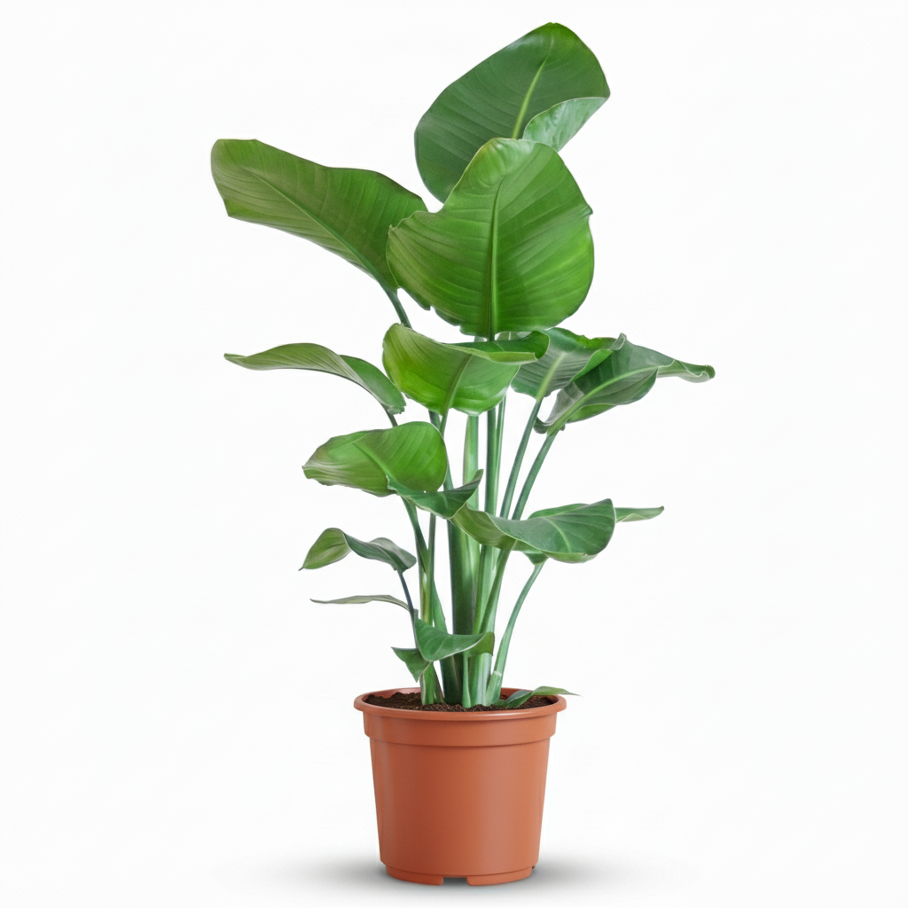 Green boutiQ - Plante d'intérieur - Oiseau de paradis - Strelitzia Nicolai - Vert - Entretien facile - 1 Plante - Pot 19cm - Hauteur 80 - 90cm 