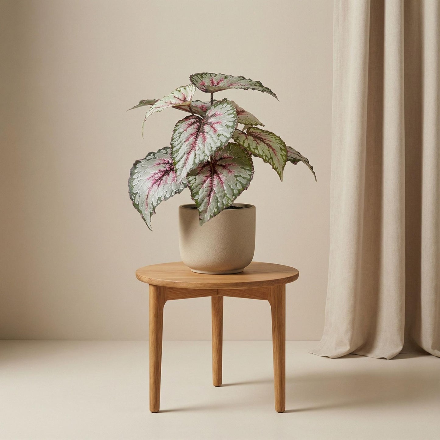 Begonie Kunstpflanze – ca.26cm – UV-beständig – Künstliche Blühpflanze im Topf – Pflegefreie Deko für Innen & Außen Balkon Terrasse & Fensterbank