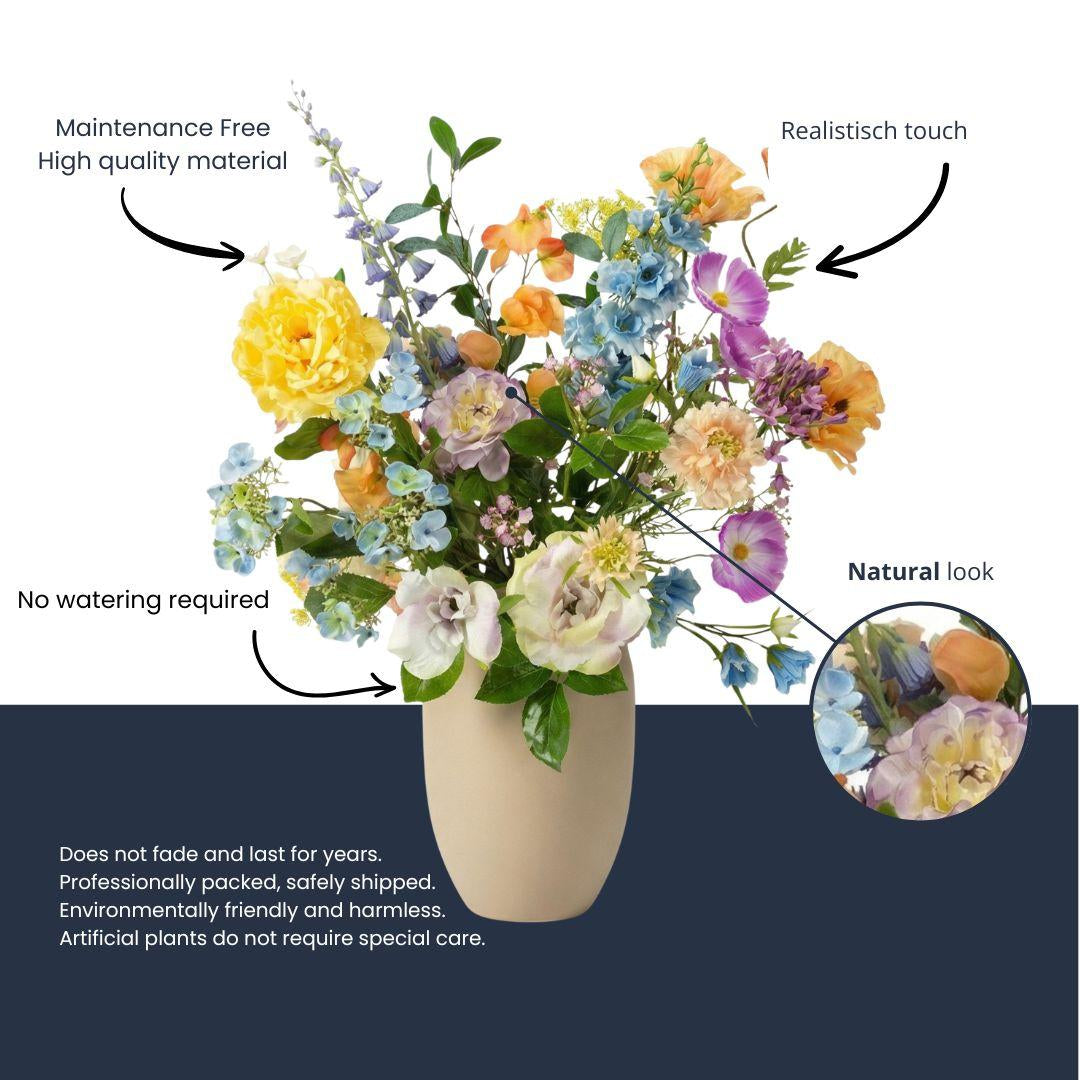Kunstblumenstrauß - Soft Spring Deluxe - Real Touch - 18 Stiele - ↑ 85 cm 