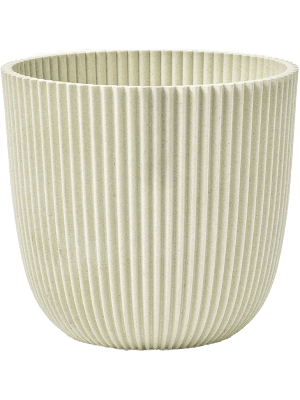 Topf Capi Bol Zaagsel – Beige – Ø17cm – Nachhaltiger Pflanzkübel mit natürlicher Rillenstruktur – Moderner Pflanztopf für Innenbereich 