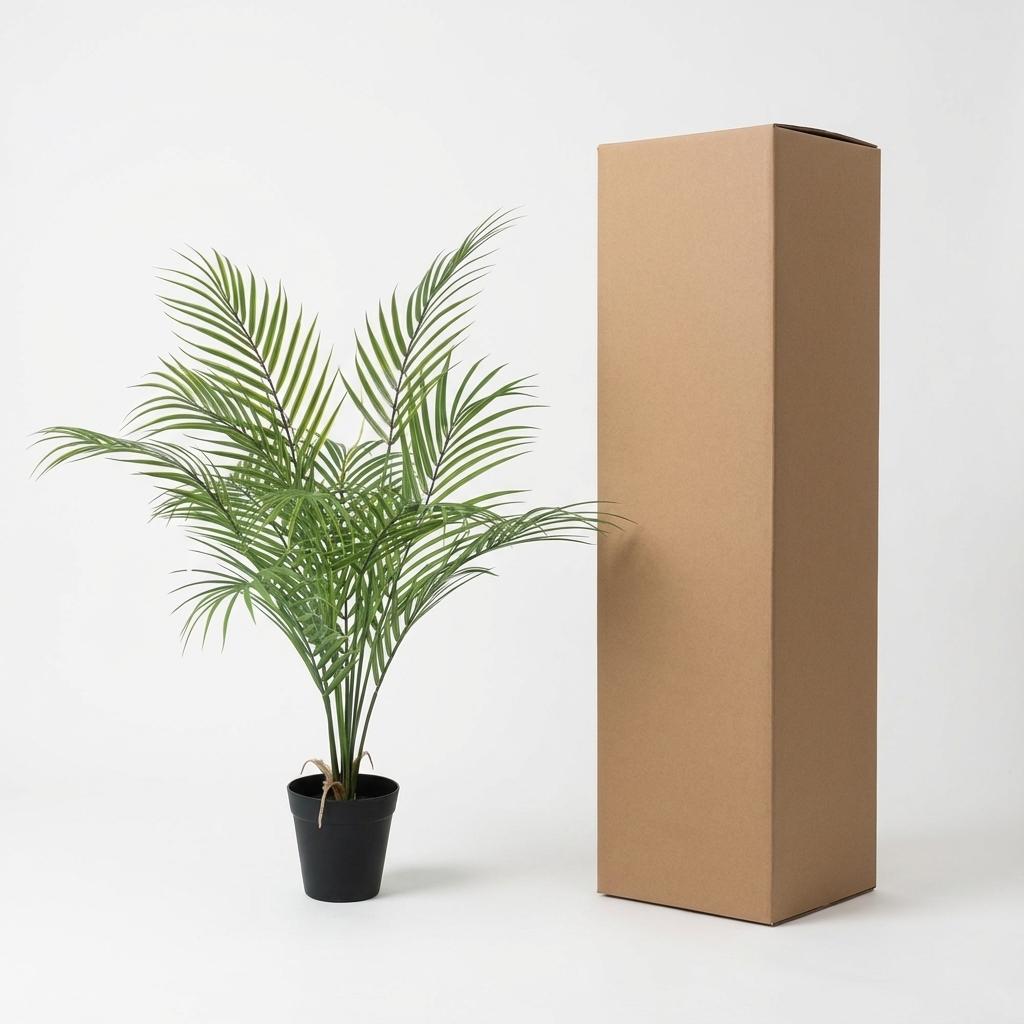 Kentia Palme Kunstpflanze 65cm – Dekorative Kunstpalme Zimmerpflanze – Pflegefreie Deko Pflanze für Wohnzimmer Büro & Regal