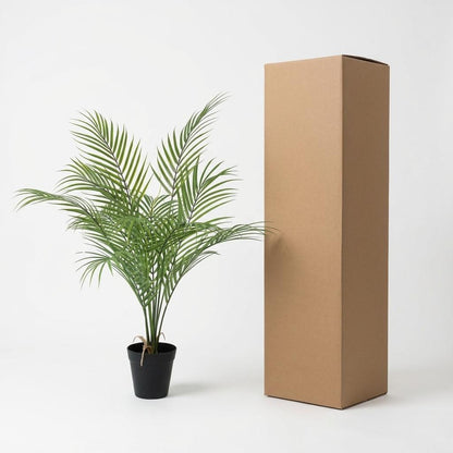 Kentia Palme Kunstpflanze 65cm – Dekorative Kunstpalme Zimmerpflanze – Pflegefreie Deko Pflanze für Wohnzimmer Büro & Regal