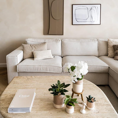 Kolibri Home | Bamboo Übertopf - Sand - Ø9cm 