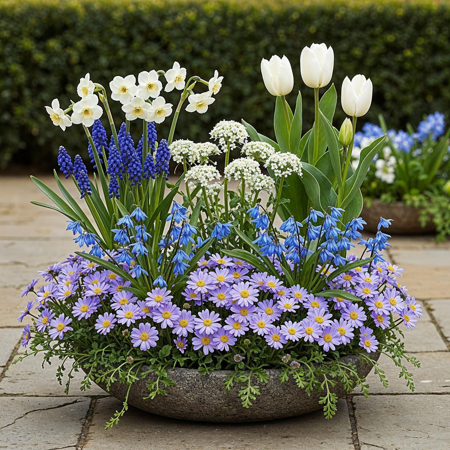 GreenboutiQ - Blumenzwiebeln - Bulb Garden Blue mix - Verschiedene Sorten - Farbe Blau - 125 Stück - Geschenkverpackung 