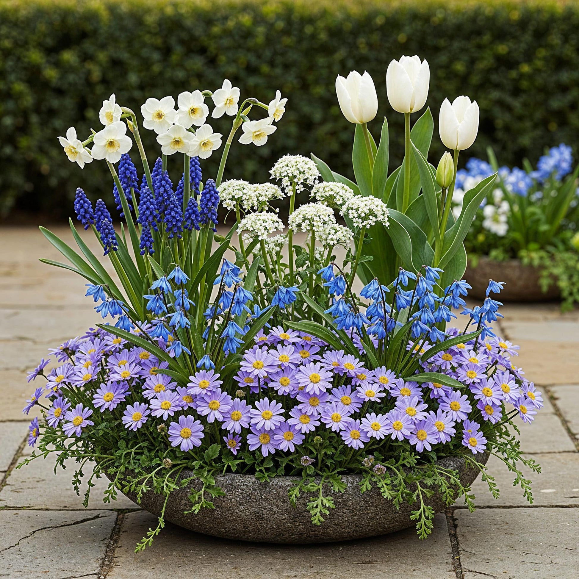 GreenboutiQ - Blumenzwiebeln - Bulb Garden Blue mix - Verschiedene Sorten - Farbe Blau - 125 Stück - Geschenkverpackung 