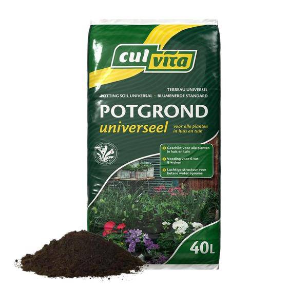 Universal Blumenerde - inkl. 2 Monate Pflanzennahrung - Universal Blumenerde für Pflanzen im Innen- und Außenbereich - 40 Liter