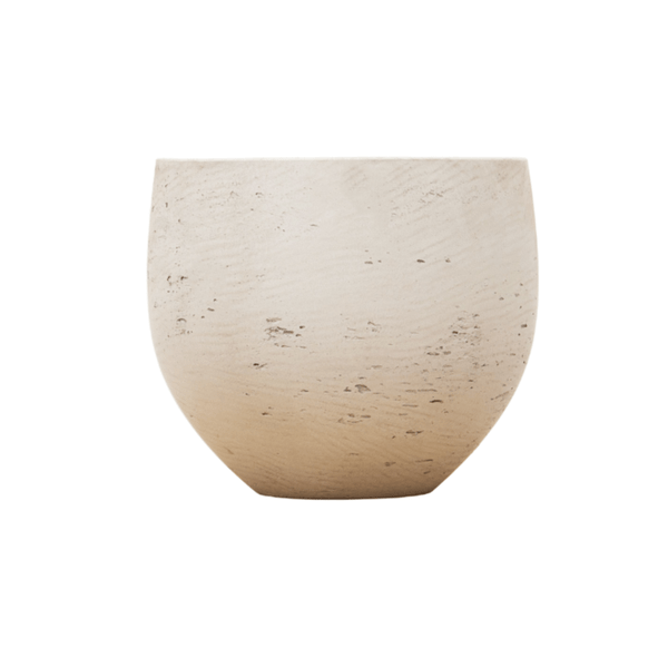 Topf Jumbo Orb Beige Gewaschen – XXS – Dekorativer Pflanztopf D53cm x H45cm – Zeitloser Look für große Zimmerpflanzen & Outdoor