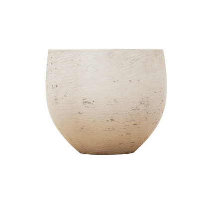 Topf Jumbo Orb Beige Gewaschen – XXS – Dekorativer Pflanztopf D53cm x H45cm – Zeitloser Look für große Zimmerpflanzen & Outdoor
