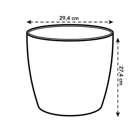 Topf Brüssel Rund Weiß – Ø30cm x H27cm – Moderner Pflanztopf aus Kunststoff – Leicht, robust & stilvoll für Innen- und Außenbereich 