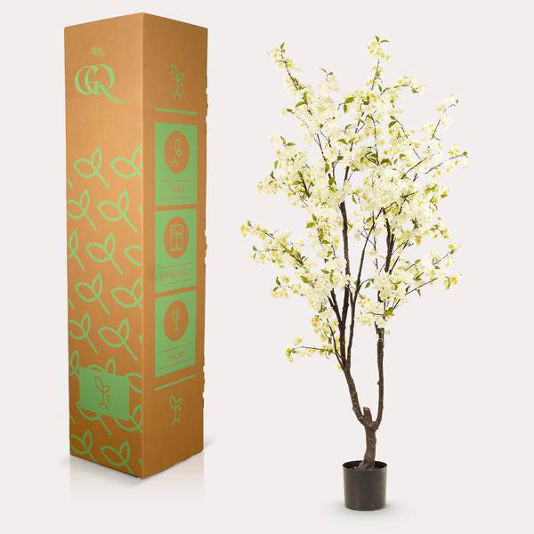 Prunus - Kirschblüte - Kunstpflanze - Weiß - ↕210cm