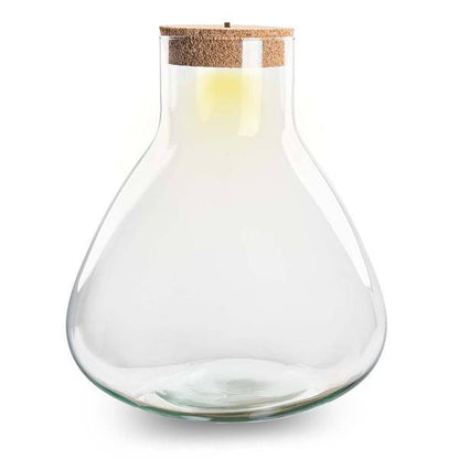 Terrarienflasche - Erlenmeyerkolben XL mit Korkenbeleuchtung - 32 cm hoch - Oasis of Life