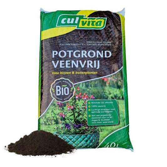 Bio Blumenerde - torffrei - 40 Liter - Blumenerde für Pflanzen im Innen- und Außenbereich - inklusive organischem Dünger