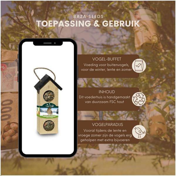 Vogelbuffet - Chalet Futterhaus Vogelhaus - 500 Gramm - für Spatzen