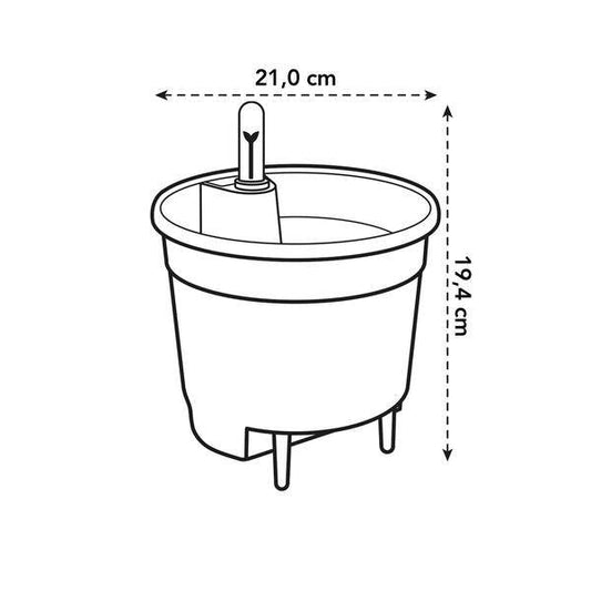 Selbstbewässernder Einsatz für Blumentöpfe – Pflanzeneinsatz mit Wasserreservoir – Ø21cm – für Zimmerpflanzen & Außentöpfe 