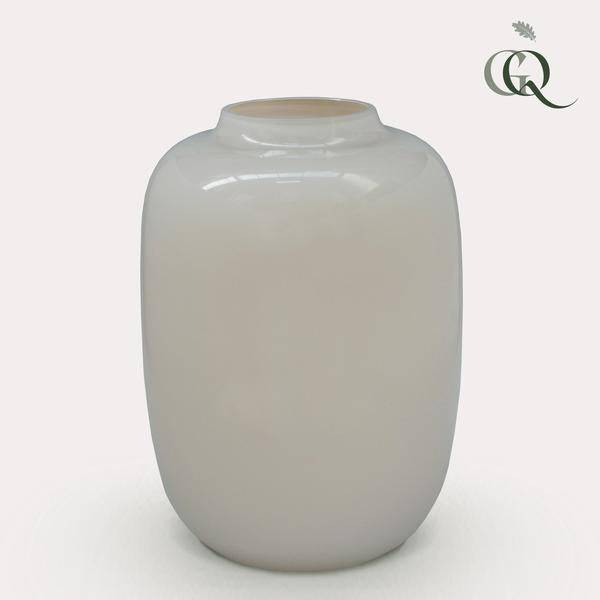 Glas Vase - H35cm - B25cm - Artic Ivory