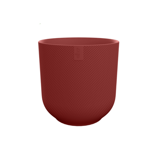 Jazz Pflanztopf Rot – D26 x H24 – Moderner Blumentopf für Innen & Außen – Eleganter runder Pflanzkübel – Dekorativer Übertopf für Zimmer- & Gartenpflanzen 