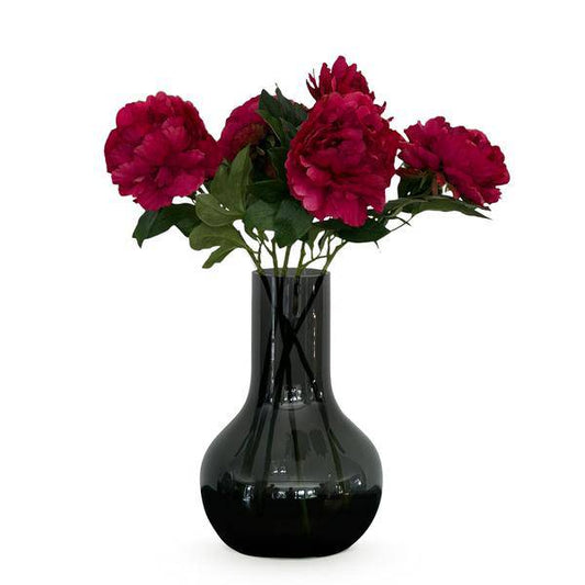 Künstliche Blumenstrauß Pfingstrosen Dunkelrosa – 5 Stück je 65cm – Realistische Kunstblumen – Eleganter Deko Blumenstrauß – Langlebige & pflegeleichte Dekoration für Zuhause, Büro & Events 