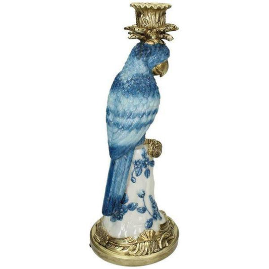 Kerzenständer mit blauem Vogel - ↑ 36 cm - Oasis of Life