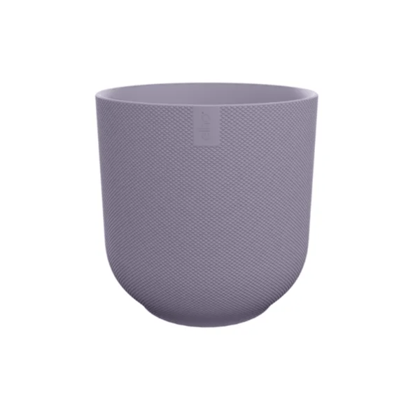 Blumentopf Jazz Rund Lavendel Flieder – Ø23cm – Höhe 21cm – Stellfläche Ø14cm – moderner Pflanzkübel – dekorativer Übertopf für Innen- und Außenbereich 