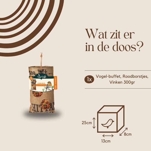 Vogelbuffet - Lumpenfutter - 300 Gramm - für Rotvögel & Finken