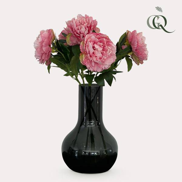 Künstliche Blumen - Blumenstrauß - Solo - Hellrosa - Pfingstrosen - 65cm - 5 Stück