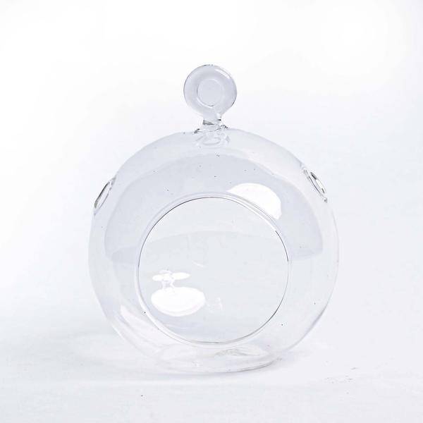 Weihnachtskugel Glas - 3er Set - Transparent mit Haken - D10.5 H8 cm - Weihnachten - Oasis of Life