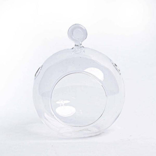 Weihnachtsbaumkugeln aus Glas – 3er-Set – Transparent – Mit Aufhänger – Ø10,5 cm – H8 cm – Edle Weihnachtsdekoration 