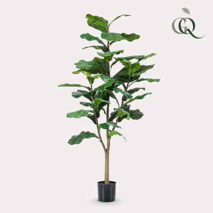 Kunstpflanze - Ficus Lyrata - Tabakpflanze - 120 cm