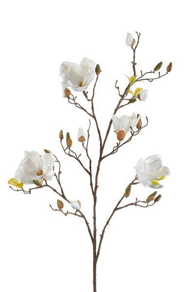 Künstliche Blumen - Blumenstrauß - Solo - Creme - Magnolienzweige - 105cm - 4 Stück