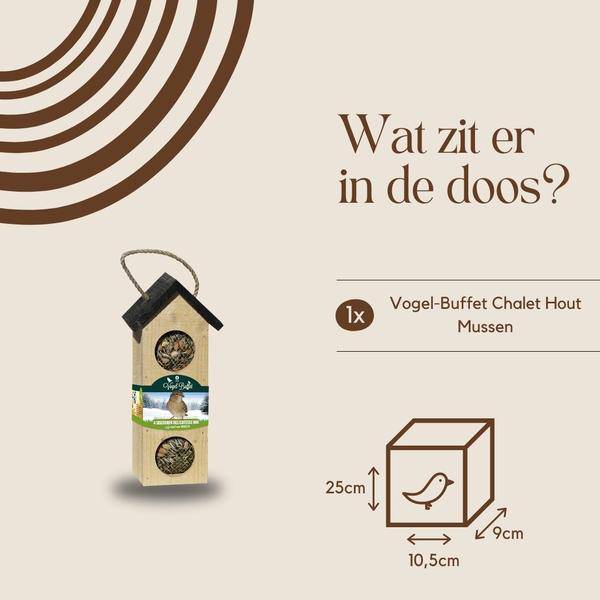 Vogelbuffet - Chalet Futterhaus Vogelhaus - 500 Gramm - für Spatzen