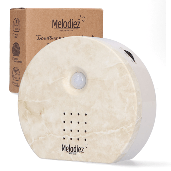 Melodiez Spieluhr Naturstein – Melody Nature Box – Klangbox mit Bewegungsmelder – Vogelgesang, Meeresrauschen & Dschungelklänge – Entspannung & Geschenkidee 