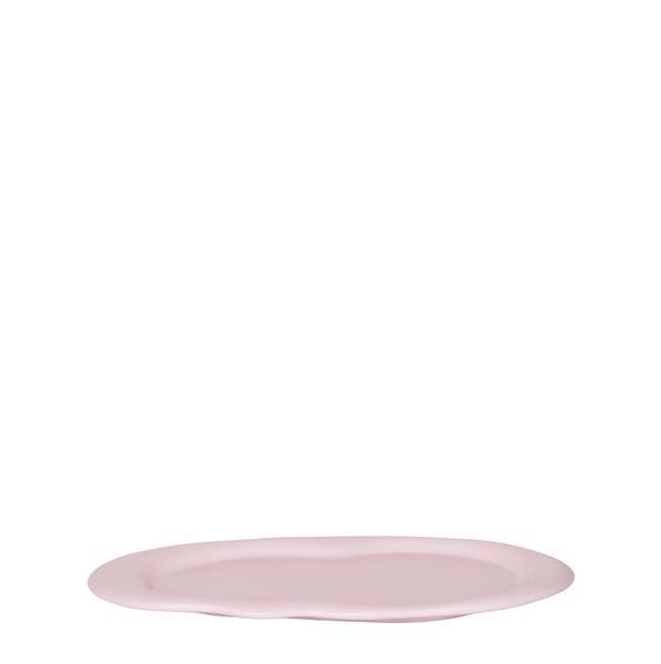 Wolkenteller Ovales Tablett Pink – 30x13cm – Dekotablett aus Metall – Modernes Pflanzentablett für Orchideen, Pflanzen & Wohnaccessoires – Stilvolle Deko für Wohnzimmer & Küche 