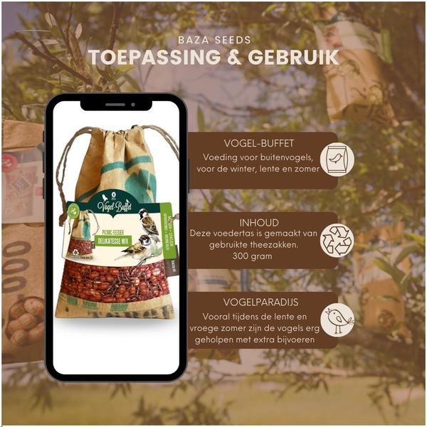 Vogel-Buffet - Picknick für Vögel im Freien - 300 Gramm - für Spatzen & Amseln